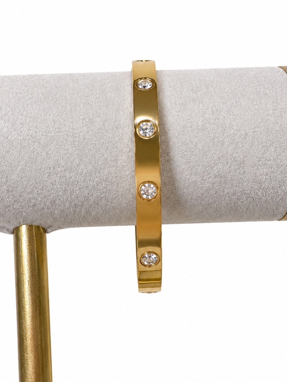 Crystal Bangle — Gold